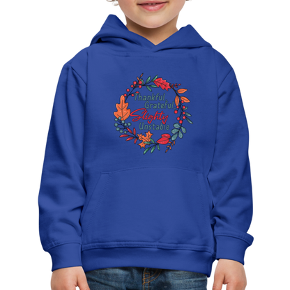 GU 'Thankful and Grateful' Youth Premium Hoodie - royal blue