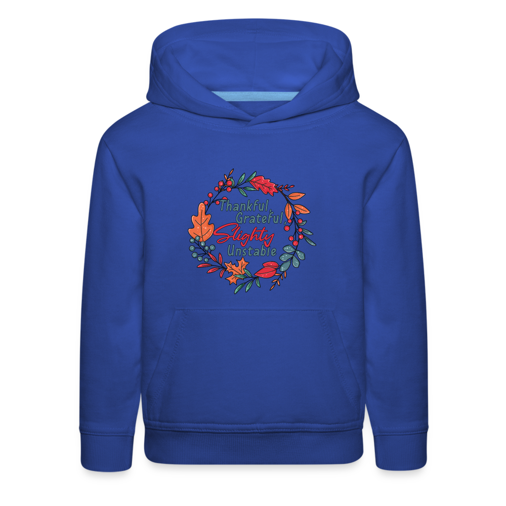 GU 'Thankful and Grateful' Youth Premium Hoodie - royal blue