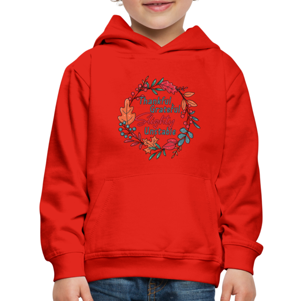 GU 'Thankful and Grateful' Youth Premium Hoodie - red