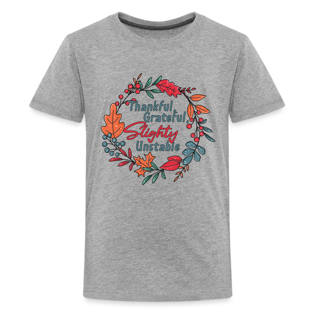 GU 'Thankful and Grateful' Youth Premium T-Shirt - heather gray