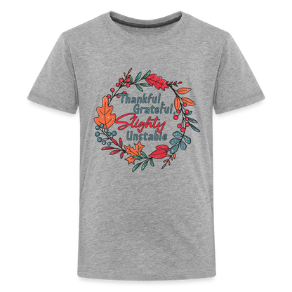 GU 'Thankful and Grateful' Youth Premium T-Shirt - heather gray