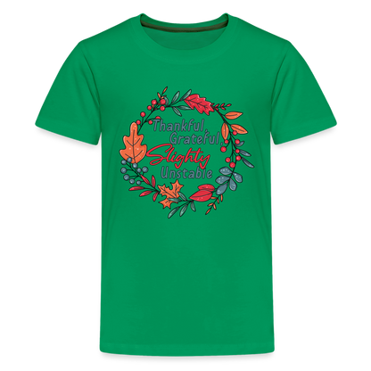 GU 'Thankful and Grateful' Youth Premium T-Shirt - kelly green