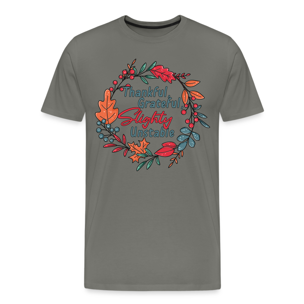 GU 'Thankful and Grateful' Unisex Premium T-Shirt - asphalt gray