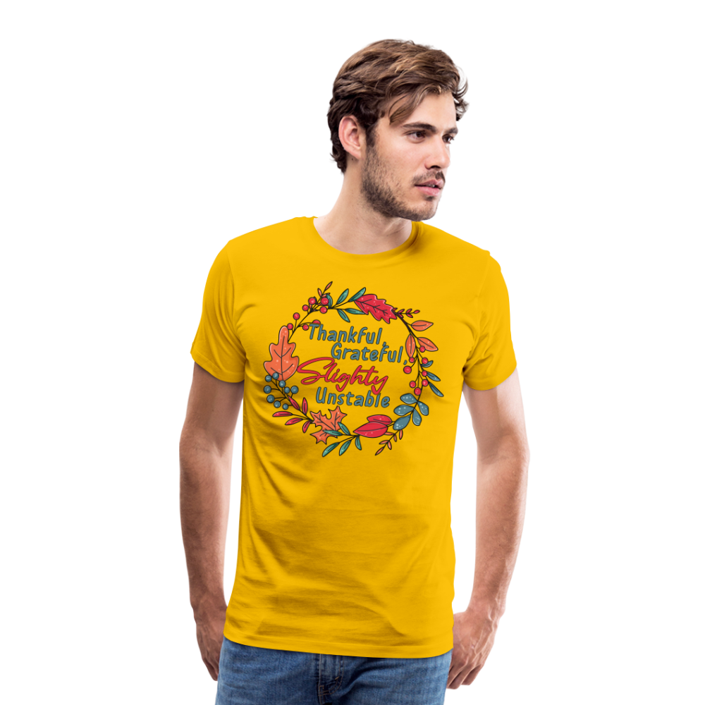 GU 'Thankful and Grateful' Unisex Premium T-Shirt - sun yellow