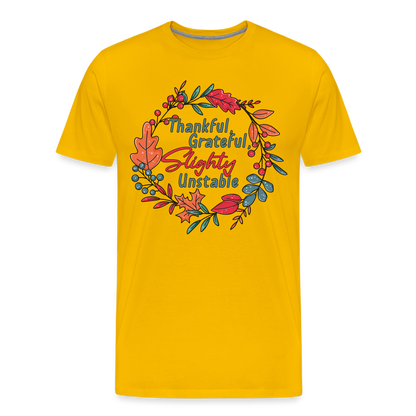 GU 'Thankful and Grateful' Unisex Premium T-Shirt - sun yellow