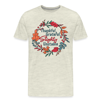 GU 'Thankful and Grateful' Unisex Premium T-Shirt - heather oatmeal