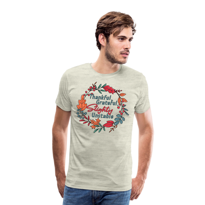 GU 'Thankful and Grateful' Unisex Premium T-Shirt - heather oatmeal