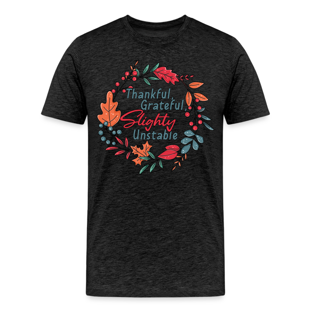 GU 'Thankful and Grateful' Unisex Premium T-Shirt - charcoal grey