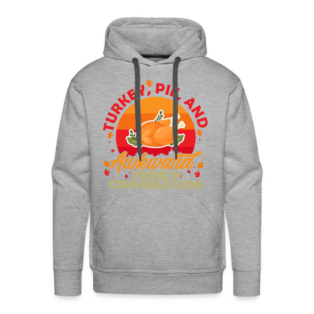 GU 'Turkey and Pie' Unisex Premium Hoodie - heather grey