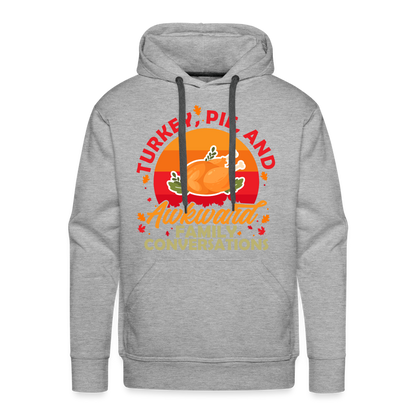 GU 'Turkey and Pie' Unisex Premium Hoodie - heather grey