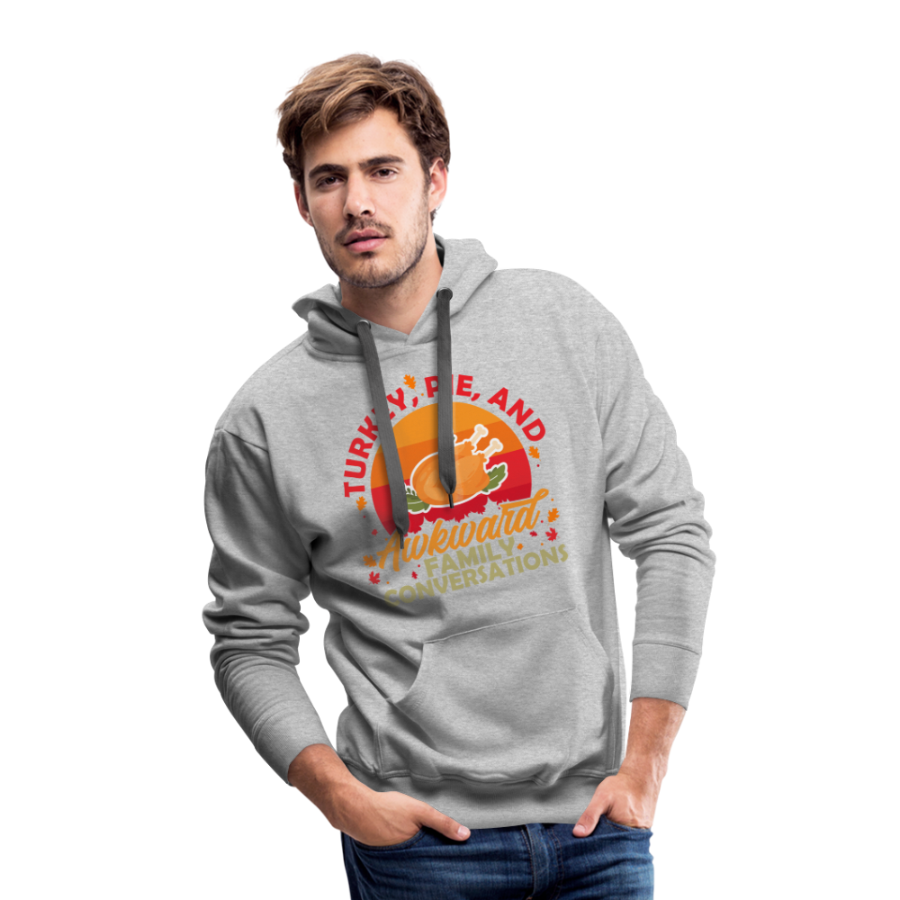 GU 'Turkey and Pie' Unisex Premium Hoodie - heather grey