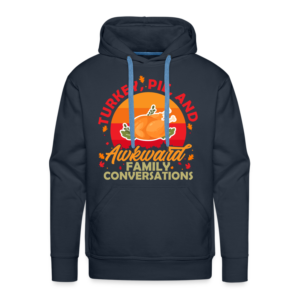 GU 'Turkey and Pie' Unisex Premium Hoodie - navy