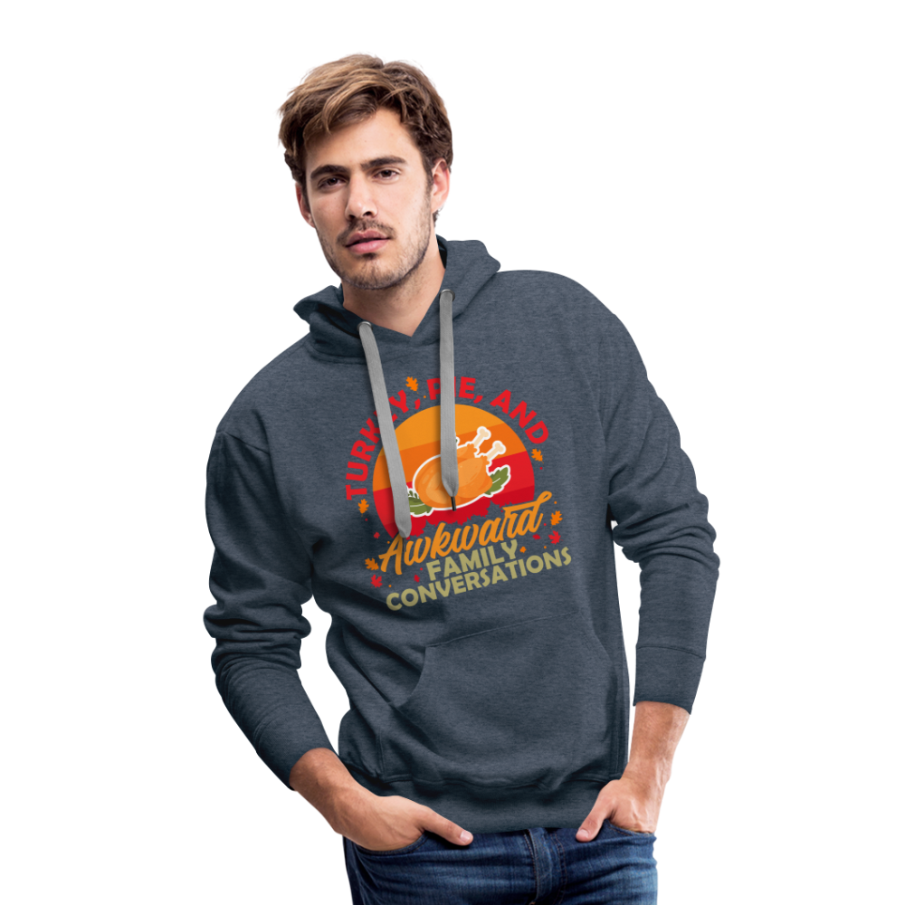 GU 'Turkey and Pie' Unisex Premium Hoodie - heather denim