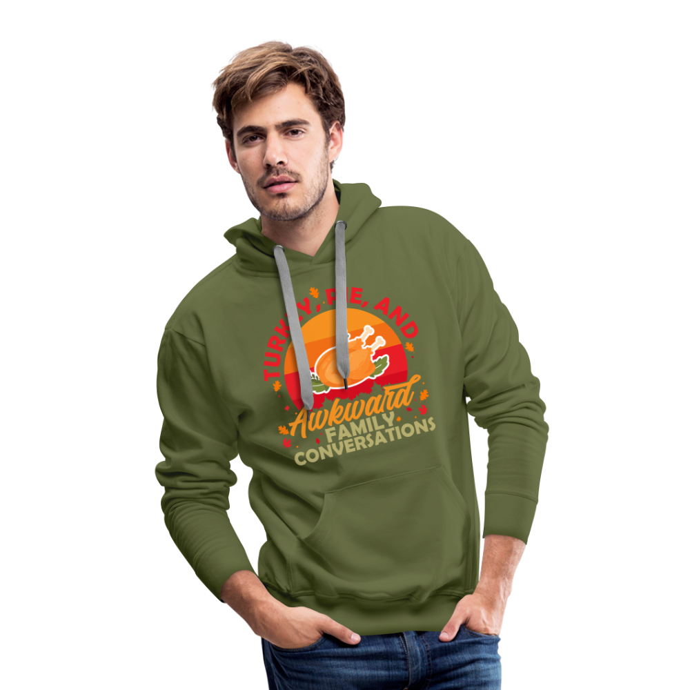 GU 'Turkey and Pie' Unisex Premium Hoodie - olive green