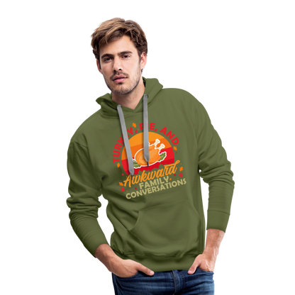 GU 'Turkey and Pie' Unisex Premium Hoodie - olive green