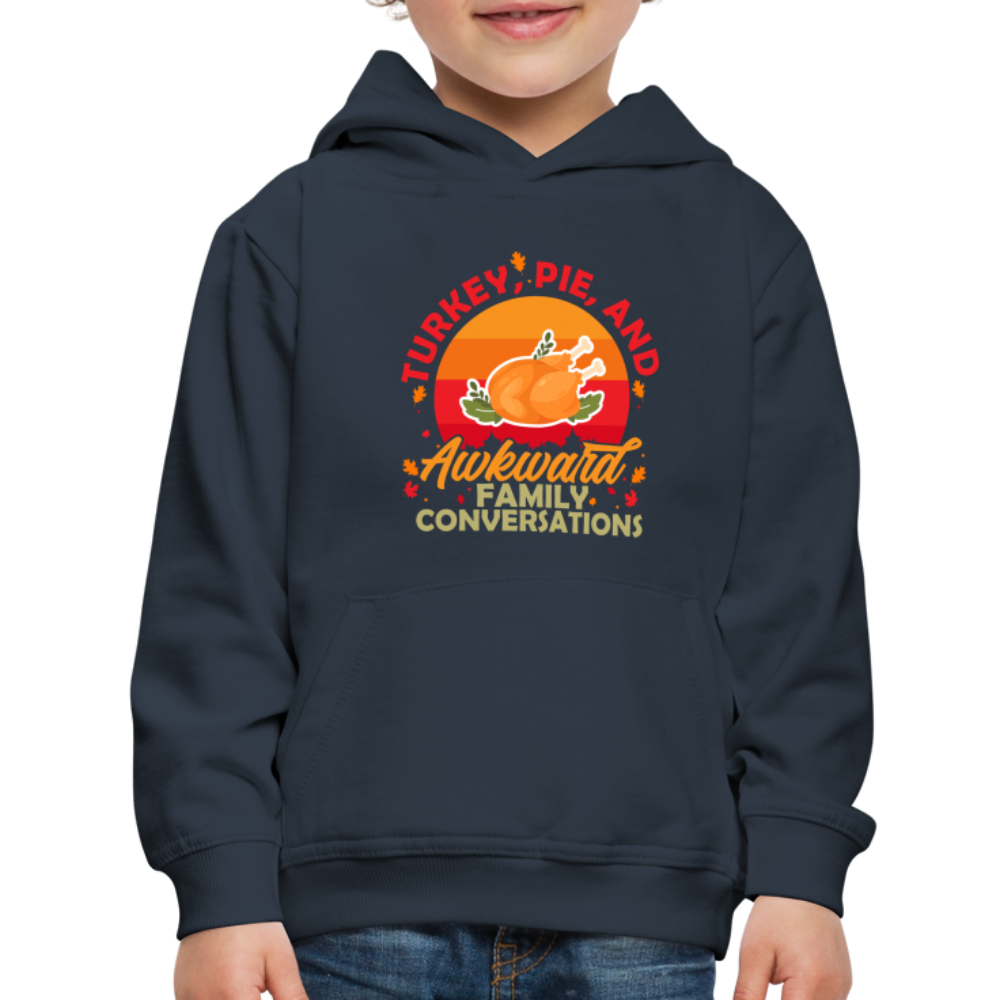 GU 'Turkey and Pie' Youth Premium Hoodie - navy