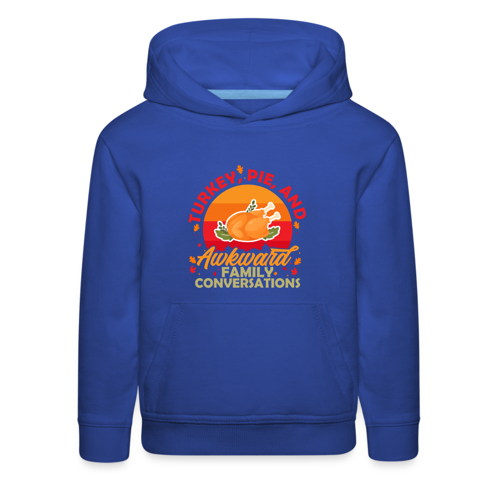 GU 'Turkey and Pie' Youth Premium Hoodie - royal blue