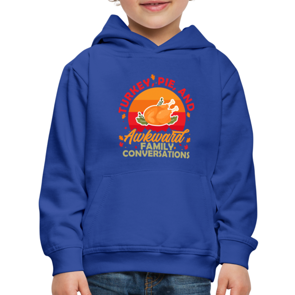 GU 'Turkey and Pie' Youth Premium Hoodie - royal blue