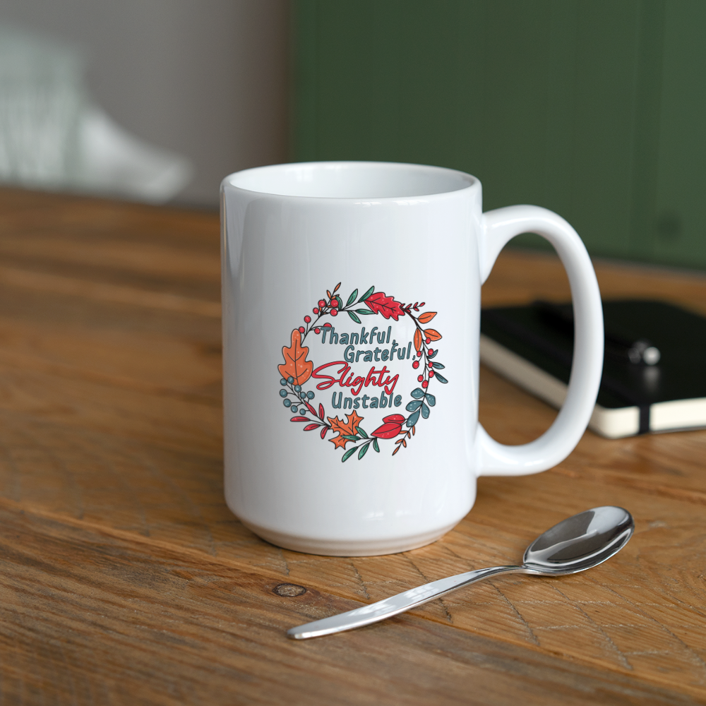 GU 'Thankful and Grateful' 15 oz Mug - white