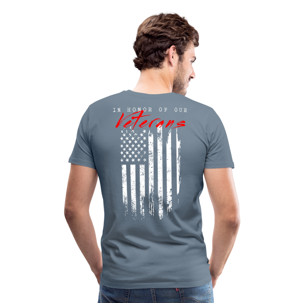 GU 'In Honor of Veterans' Unisex Premium T-Shirt - steel blue