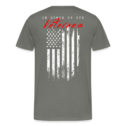 GU 'In Honor of Veterans' Unisex Premium T-Shirt - asphalt gray