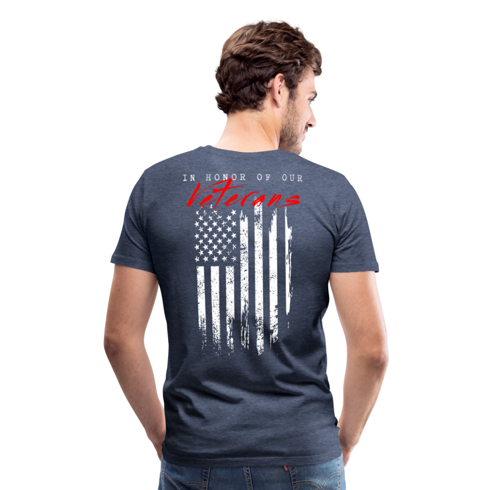 GU 'In Honor of Veterans' Unisex Premium T-Shirt - heather blue