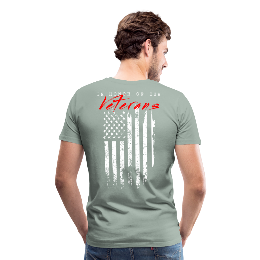 GU 'In Honor of Veterans' Unisex Premium T-Shirt - steel green