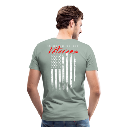 GU 'In Honor of Veterans' Unisex Premium T-Shirt - steel green