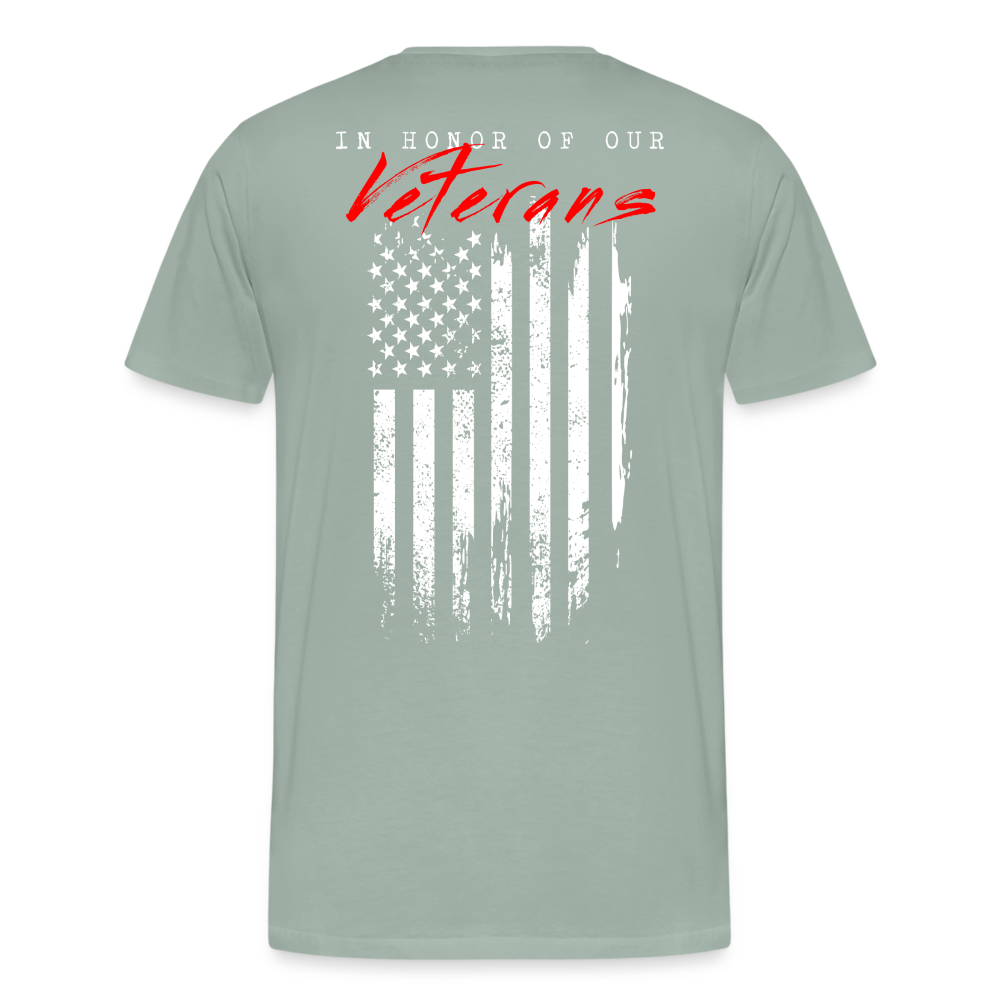 GU 'In Honor of Veterans' Unisex Premium T-Shirt - steel green