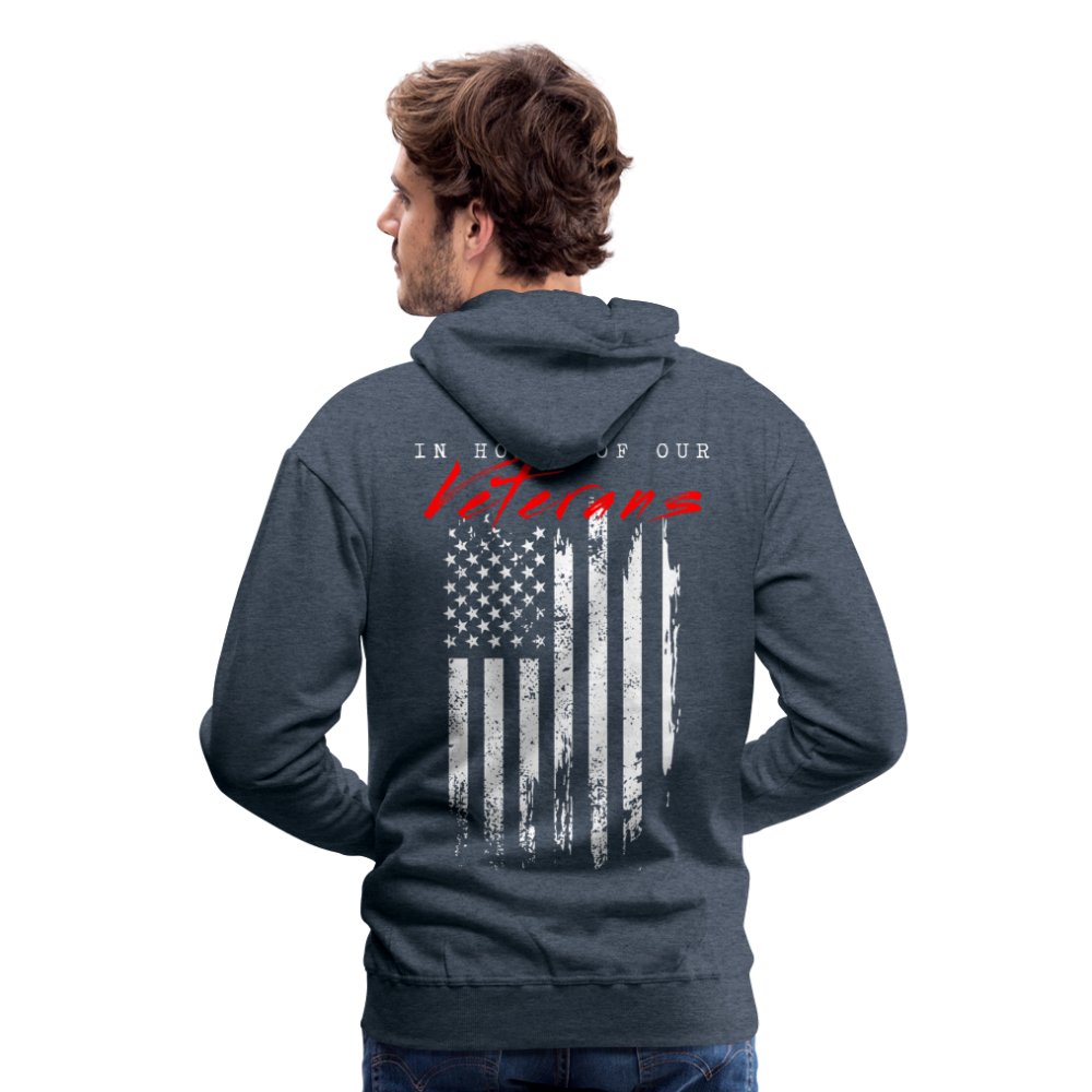 GU 'In Honor of Veterans' Unisex Premium Hoodie - heather denim