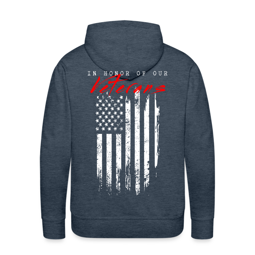 GU 'In Honor of Veterans' Unisex Premium Hoodie - heather denim