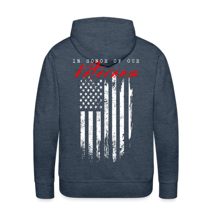 GU 'In Honor of Veterans' Unisex Premium Hoodie - heather denim