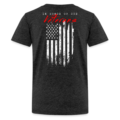 GU 'In Honor of Veterans' Youth Premium T-Shirt - charcoal grey