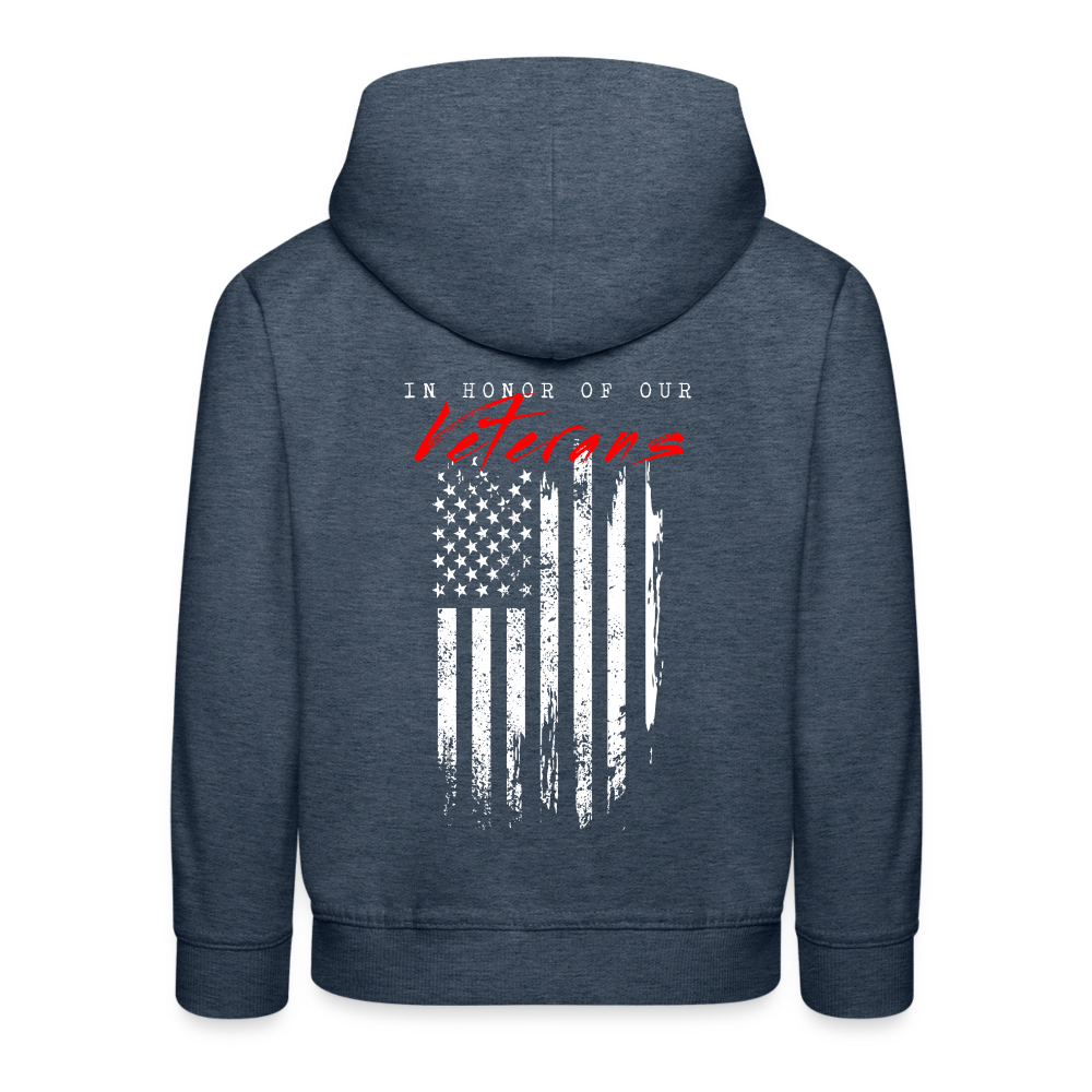 GU 'In Honor of Veterans' Youth Premium Hoodie - heather denim