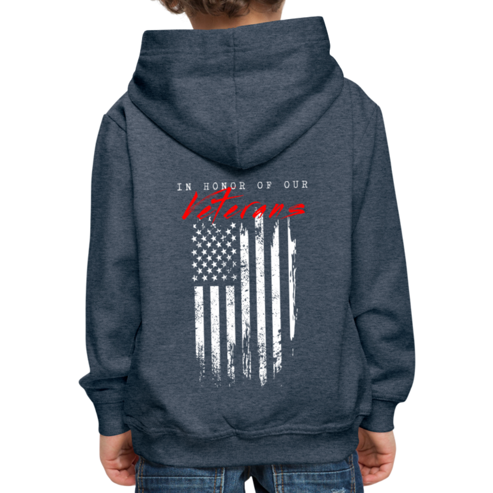 GU 'In Honor of Veterans' Youth Premium Hoodie - heather denim