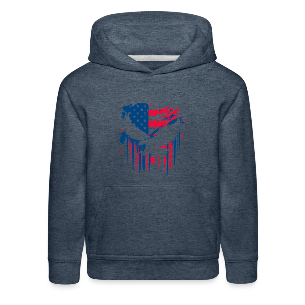 GU 'Eagle' - Colored Youth Premium Hoodie - heather denim