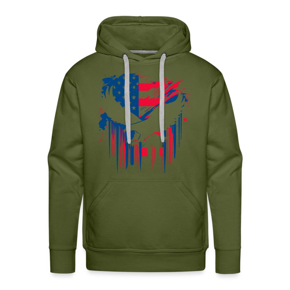 GU 'Eagle' - Colored Unisex Premium Hoodie - olive green