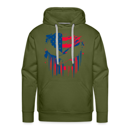 GU 'Eagle' - Colored Unisex Premium Hoodie - olive green