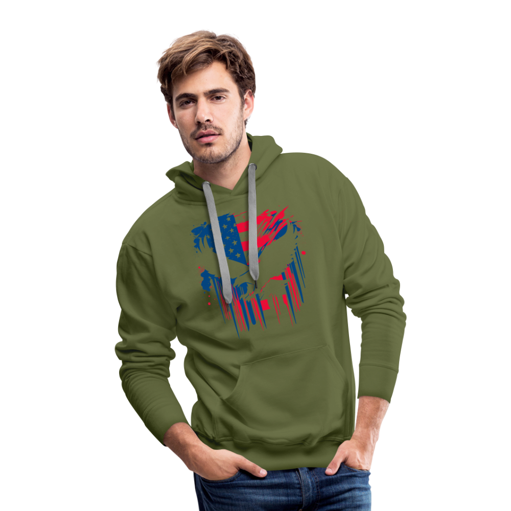 GU 'Eagle' - Colored Unisex Premium Hoodie - olive green