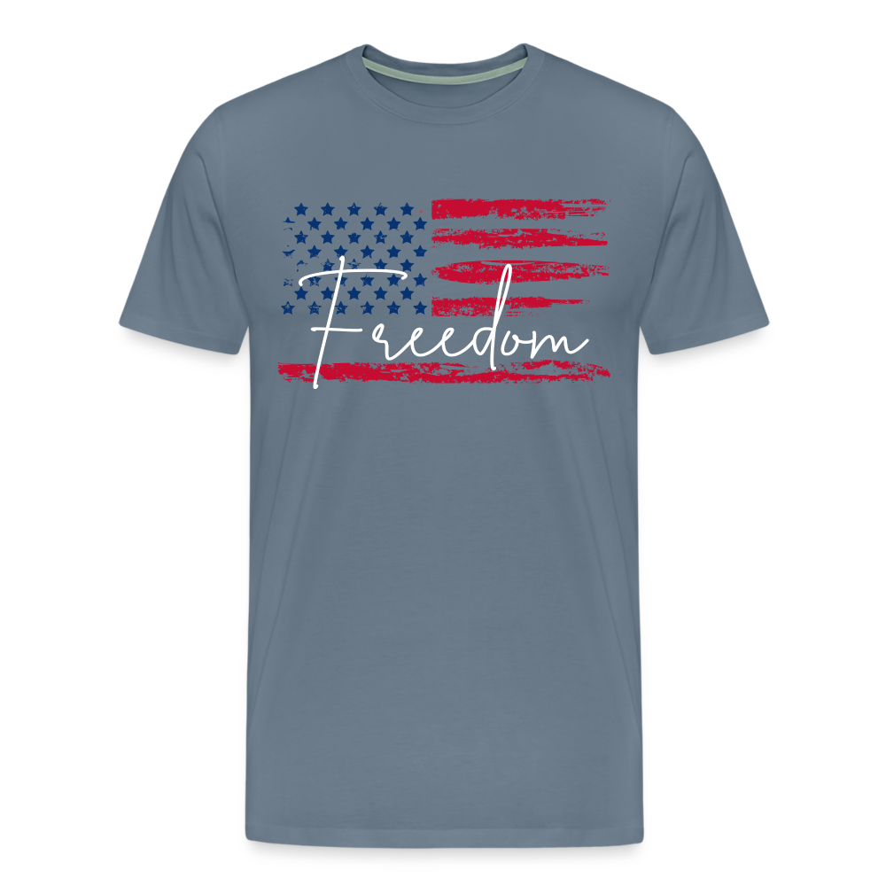 GU 'Freedom' Unisex Premium T-Shirt - steel blue