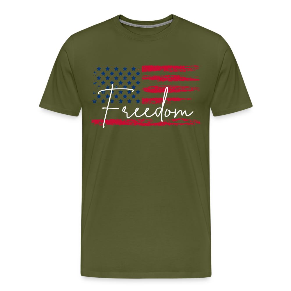 GU 'Freedom' Unisex Premium T-Shirt - olive green