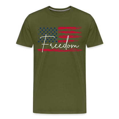 GU 'Freedom' Unisex Premium T-Shirt - olive green