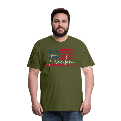 GU 'Freedom' Unisex Premium T-Shirt - olive green