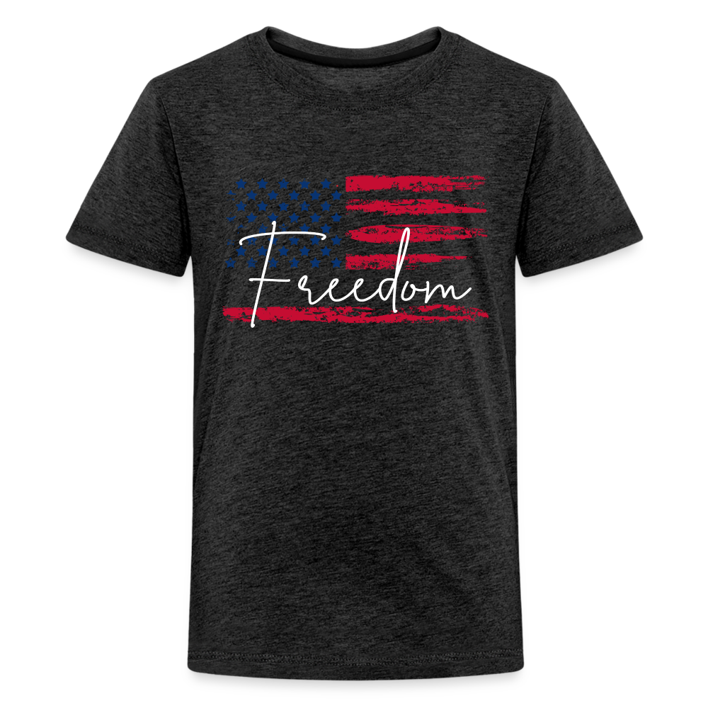 GU 'Freedom' Youth Premium T-Shirt - charcoal grey