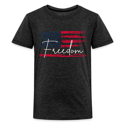 GU 'Freedom' Youth Premium T-Shirt - charcoal grey