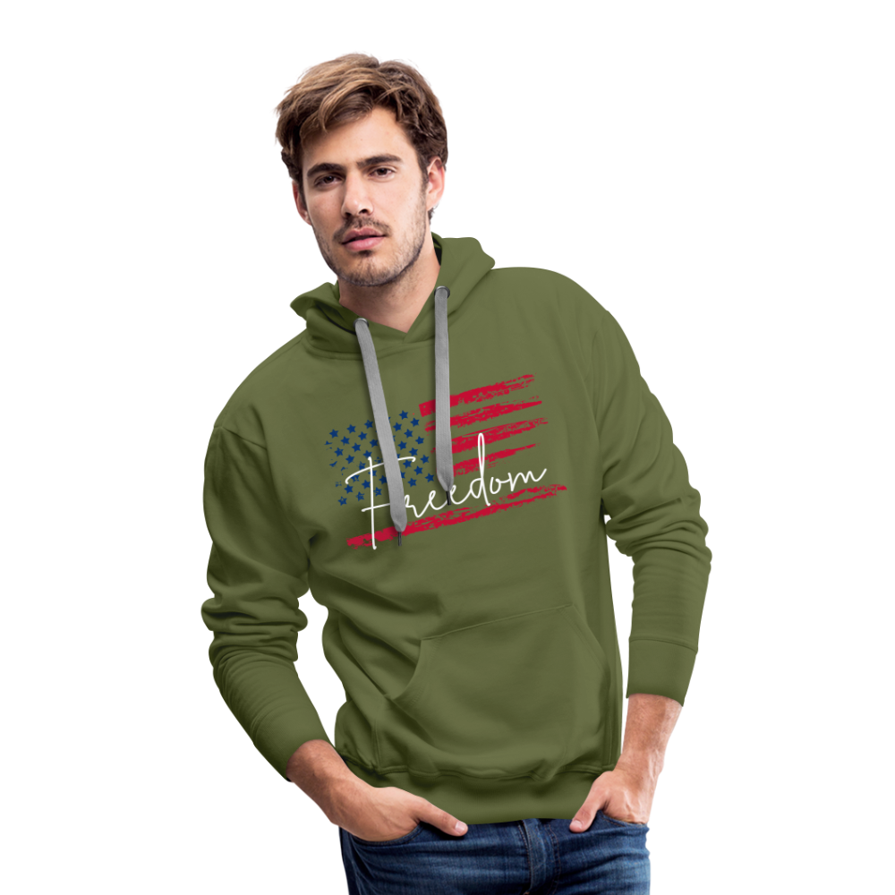 GU 'Freedom' Unisex Premium Hoodie - olive green