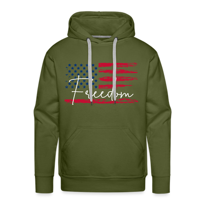 GU 'Freedom' Unisex Premium Hoodie - olive green