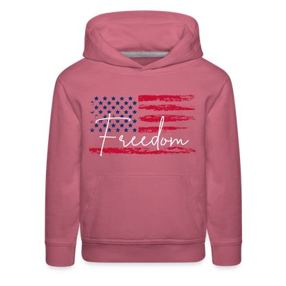 GU 'Freedom' Youth Premium Hoodie - mauve