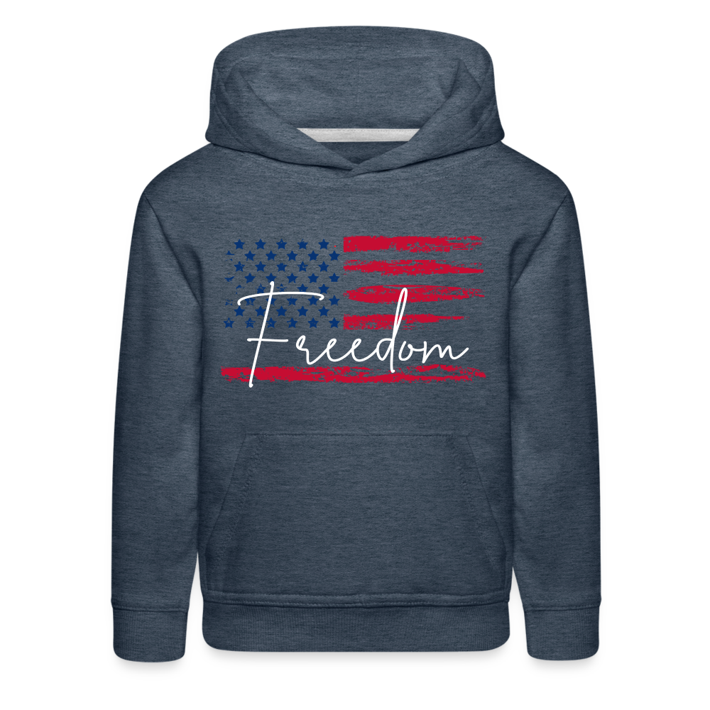 GU 'Freedom' Youth Premium Hoodie - heather denim