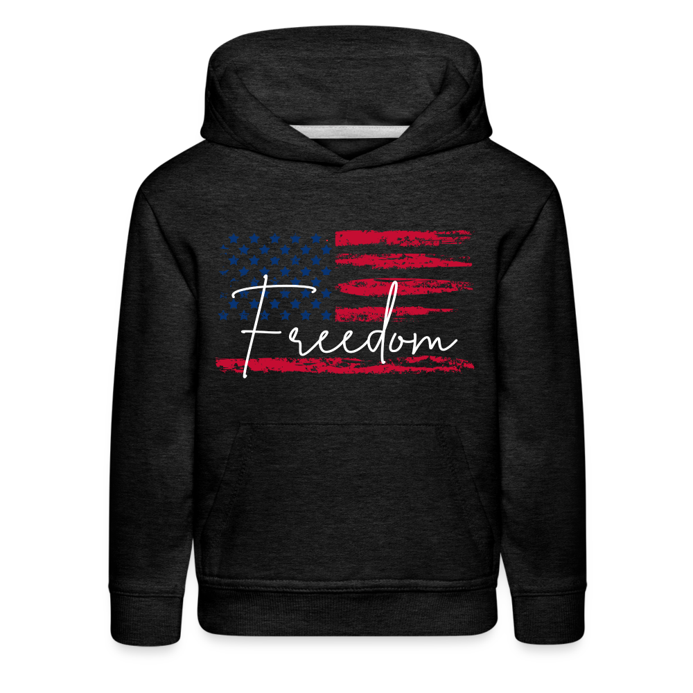 GU 'Freedom' Youth Premium Hoodie - charcoal grey